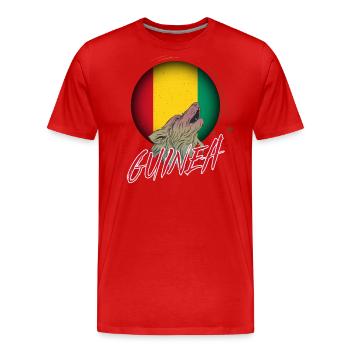 Guinée - T-shirt bio Premium Homme - rouge - Devant - Damien (186cm)