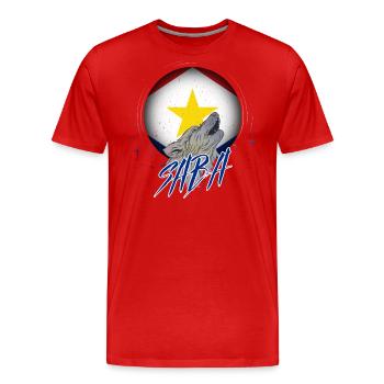 Saba - Men's Premium Organic T-Shirt - red - Front - Damien (186cm)