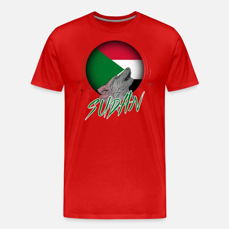 Sudan - Männer Premium Bio T-Shirt - Rot