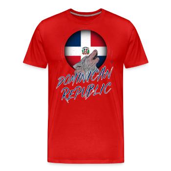Dominican Republic - Men's Premium Organic T-Shirt - red - Front - Damien (186cm)