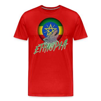 Ethiopia - Men's Premium Organic T-Shirt - red - Front - Damien (186cm)