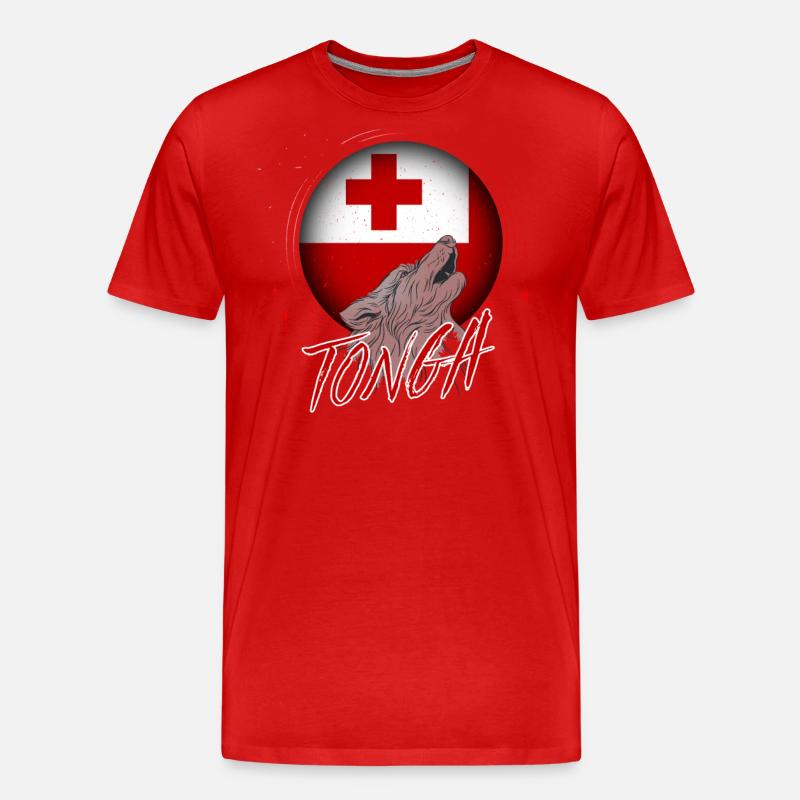 Tonga - Männer Premium Bio T-Shirt - Rot