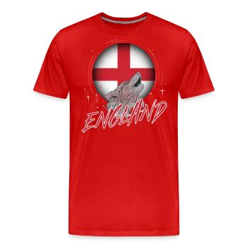 England - Männer Premium Bio T-Shirt - Rot - Vorne - Damien (186cm)
