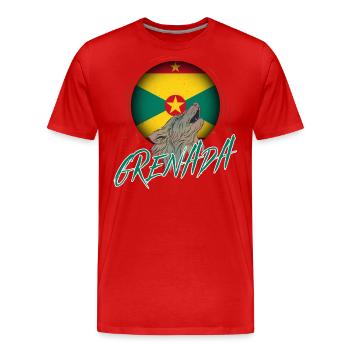 Grenade - T-shirt bio Premium Homme - rouge - Devant - Damien (186cm)