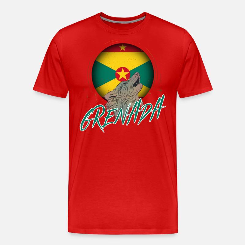 Grenada - Männer Premium Bio T-Shirt - Rot