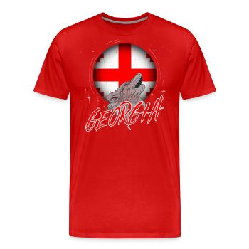 Georgia - Men's Premium Organic T-Shirt - red - Front - Damien (186cm)