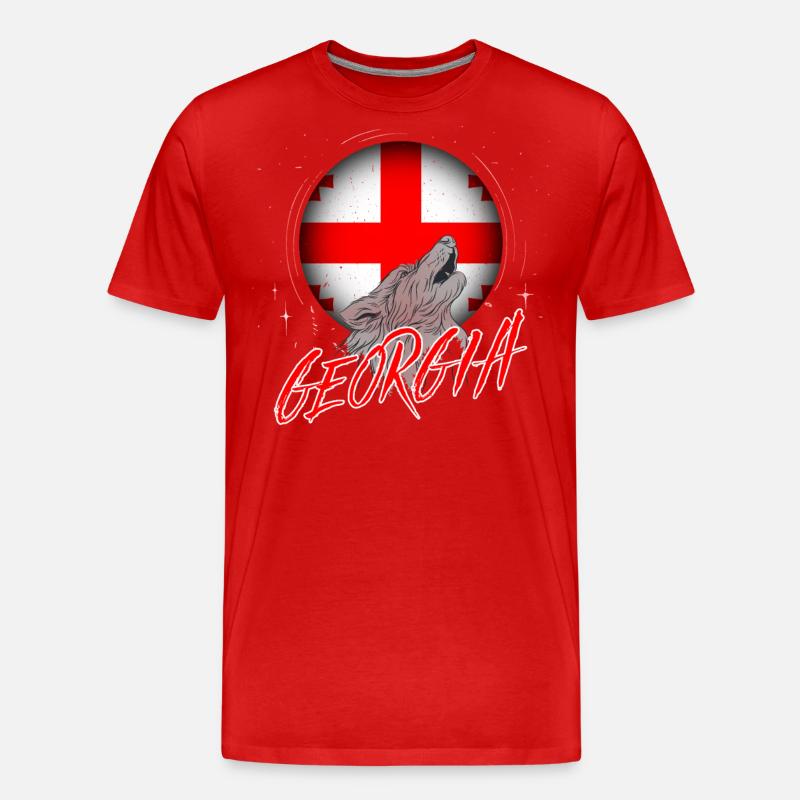 Georgien - Männer Premium Bio T-Shirt - Rot