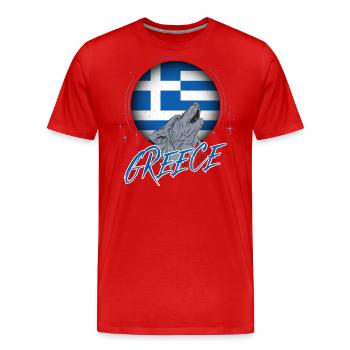 Griechenland - Männer Premium Bio T-Shirt - Rot - Vorne - Damien (186cm)