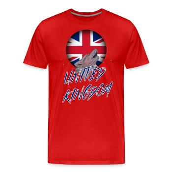 Großbritannien - Männer Premium Bio T-Shirt - Rot - Vorne - Damien (186cm)