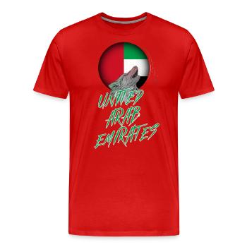 United Arab Emirates - Men's Premium Organic T-Shirt - red - Front - Damien (186cm)