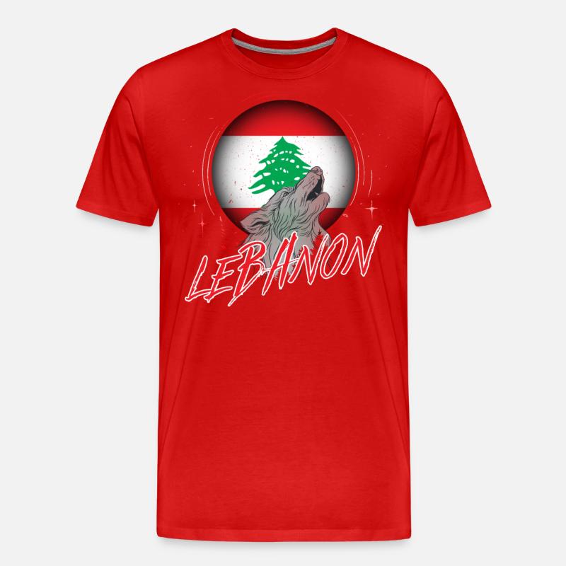 Libanon - Männer Premium Bio T-Shirt - Rot