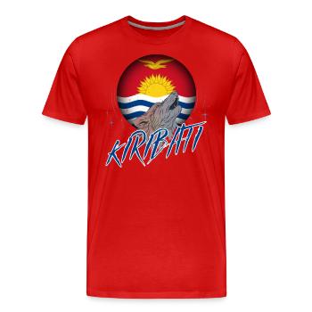 Kiribati - Men's Premium Organic T-Shirt - red - Front - Damien (186cm)