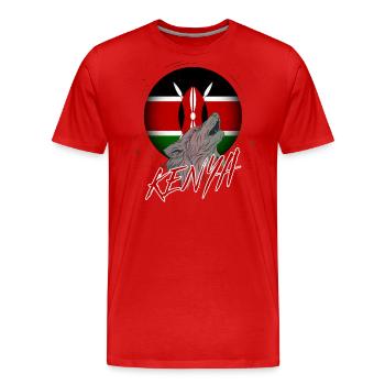 Kenya - T-shirt bio Premium Homme - rouge - Devant - Damien (186cm)