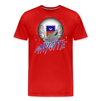Mayotte - Men's Premium Organic T-Shirt - red - Front - Damien (186cm)