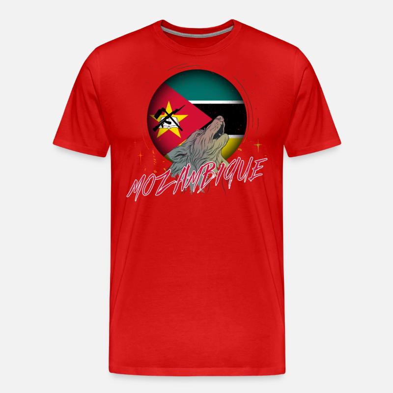 Mosambik - Männer Premium Bio T-Shirt - Rot
