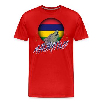 Mauritius - Men's Premium Organic T-Shirt - red - Front - Damien (186cm)