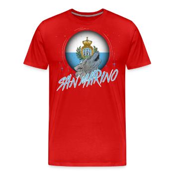 San Marino - Men's Premium Organic T-Shirt - red - Front - Damien (186cm)