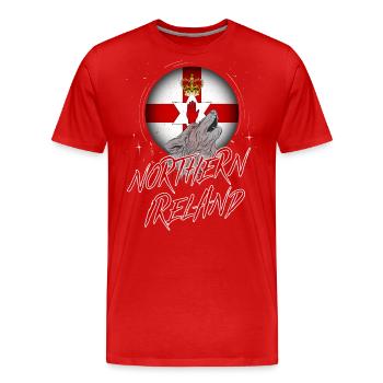 Irlande du Nord - T-shirt bio Premium Homme - rouge - Devant - Damien (186cm)