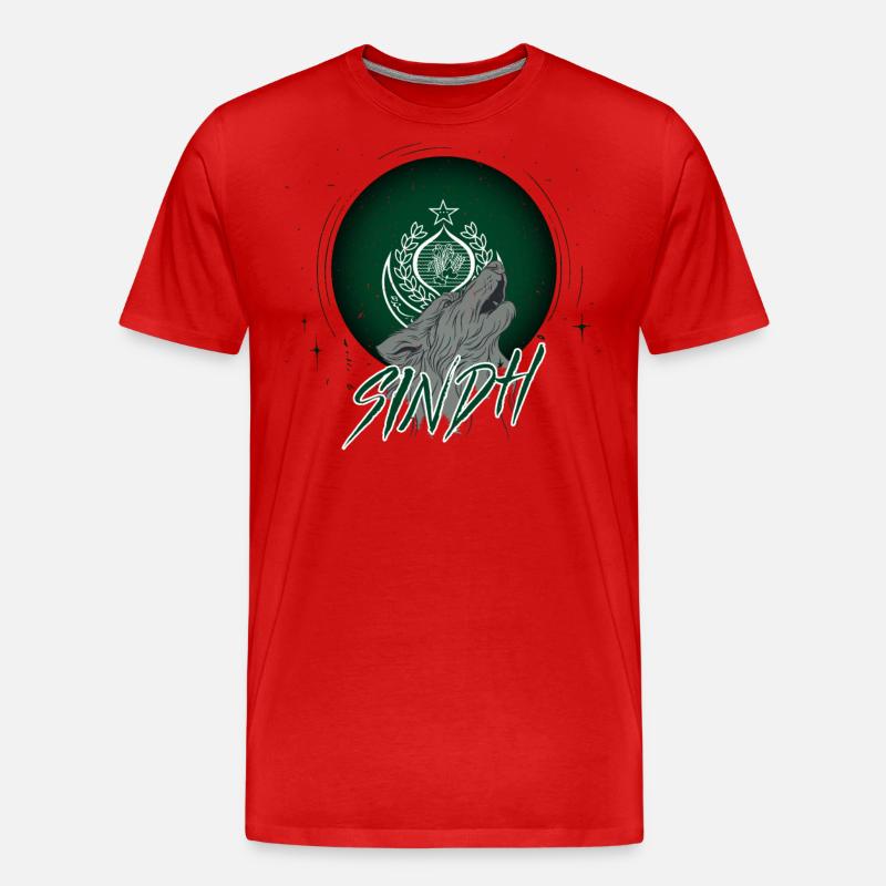 Sindh - Männer Premium Bio T-Shirt - Rot