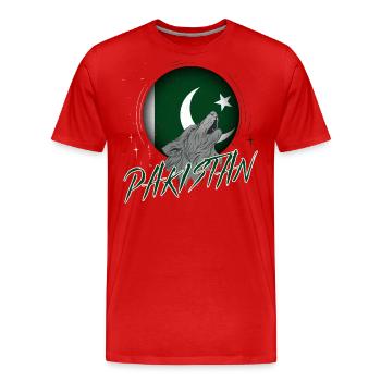 Pakistan - Men's Premium Organic T-Shirt - red - Front - Damien (186cm)