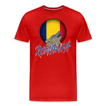 Roumanie - T-shirt bio Premium Homme - rouge - Devant - Damien (186cm)