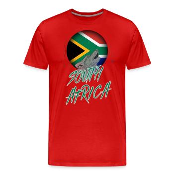 South Africa - Men's Premium Organic T-Shirt - red - Front - Damien (186cm)