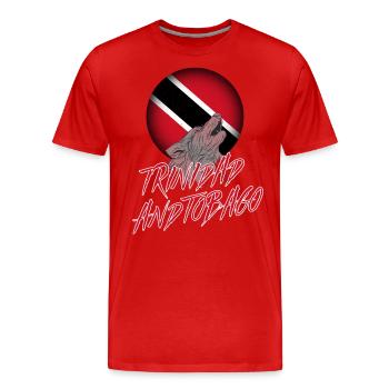 Trinité et Tobago - T-shirt bio Premium Homme - rouge - Devant - Damien (186cm)