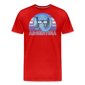 Argentine - T-shirt bio Premium Homme - rouge - Devant - Damien (186cm)