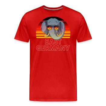 East Germany - Men's Premium Organic T-Shirt - red - Front - Damien (186cm)