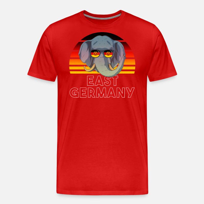 DDR - Männer Premium Bio T-Shirt - Rot