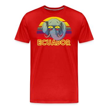 Ecuador - Männer Premium Bio T-Shirt - Rot - Vorne - Damien (186cm)