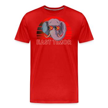 East Timor - Men's Premium Organic T-Shirt - red - Front - Damien (186cm)