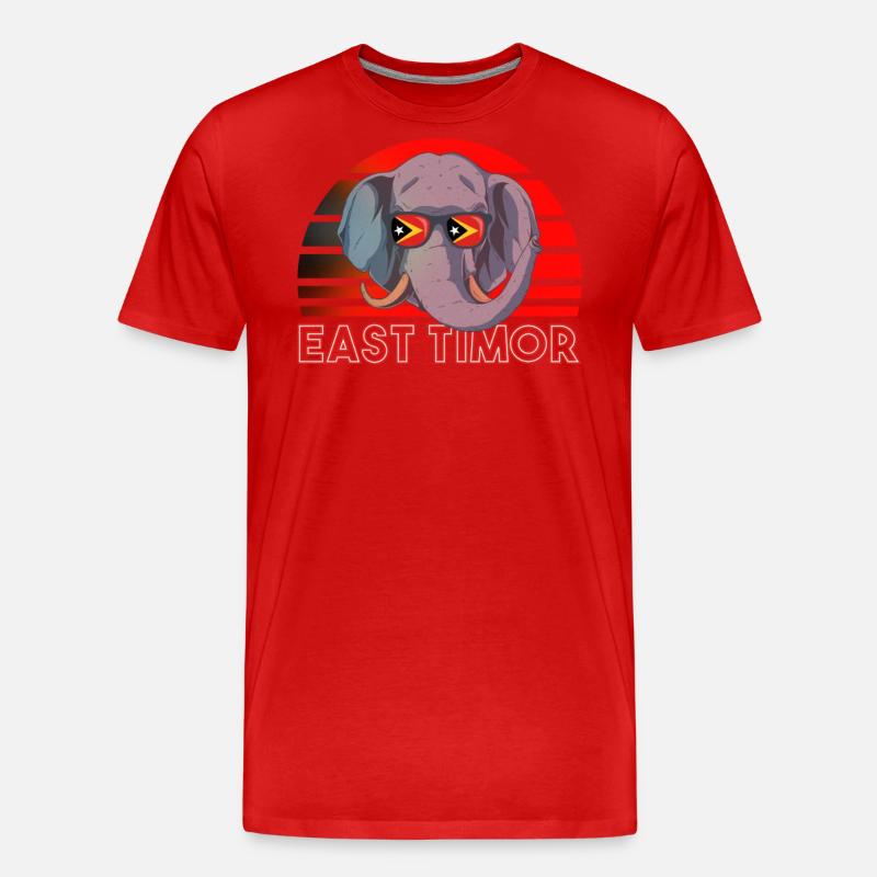 Osttimor - Männer Premium Bio T-Shirt - Rot