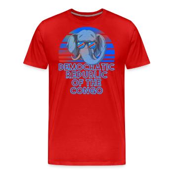 Demokratische Republik Kongo - Männer Premium Bio T-Shirt - Rot - Vorne - Damien (186cm)