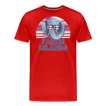 Faroe Islands - Men's Premium Organic T-Shirt - red - Front - Damien (186cm)