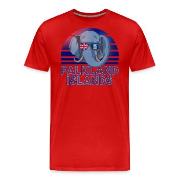 Falkland (Îles) - T-shirt bio Premium Homme - rouge - Devant - Damien (186cm)
