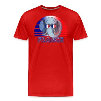 Frankreich - Männer Premium Bio T-Shirt - Rot - Vorne - Damien (186cm)