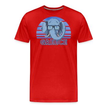 Griechenland - Männer Premium Bio T-Shirt - Rot - Vorne - Damien (186cm)