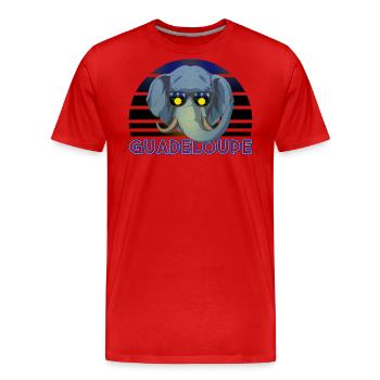 Guadeloupe - Männer Premium Bio T-Shirt - Rot - Vorne - Damien (186cm)