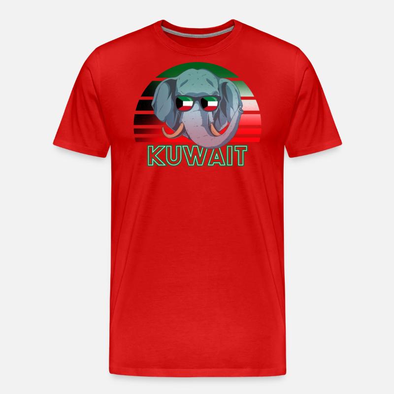 Kuwait - Männer Premium Bio T-Shirt - Rot