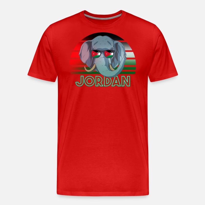 Jordanien - Männer Premium Bio T-Shirt - Rot