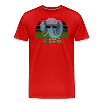 Libyen - Männer Premium Bio T-Shirt - Rot - Vorne - Damien (186cm)