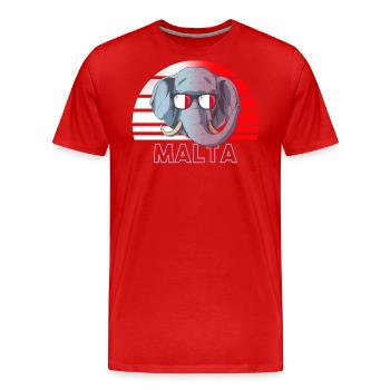 Malta - Men's Premium Organic T-Shirt - red - Front - Damien (186cm)