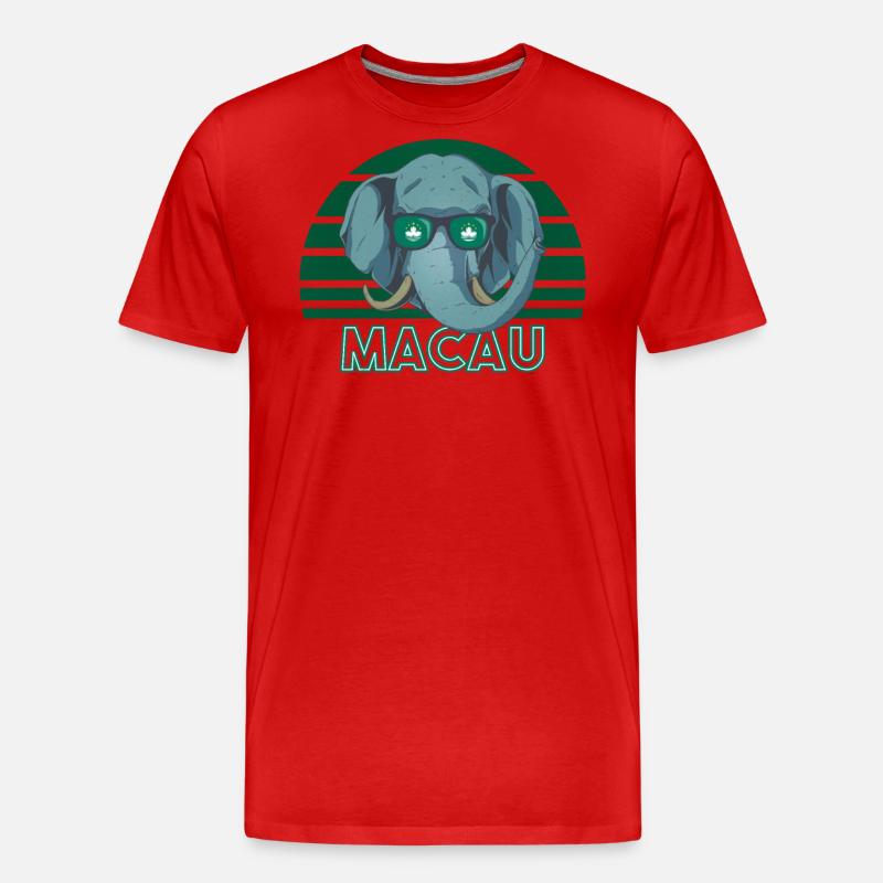 Macau - Männer Premium Bio T-Shirt - Rot