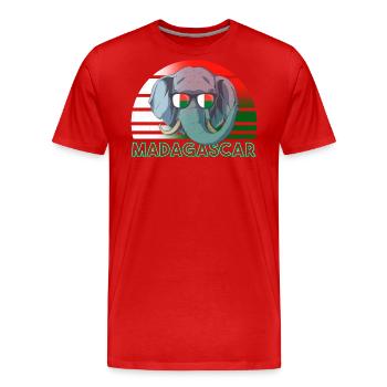 Madagascar - Men's Premium Organic T-Shirt - red - Front - Damien (186cm)