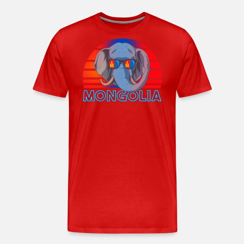 Mongolei - Männer Premium Bio T-Shirt - Rot