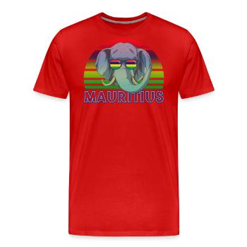 Mauritius - Men's Premium Organic T-Shirt - red - Front - Damien (186cm)