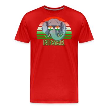 Nouvelle-Zélande - T-shirt bio Premium Homme - rouge - Devant - Damien (186cm)