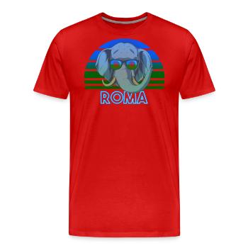 Roma - Men's Premium Organic T-Shirt - red - Front - Damien (186cm)