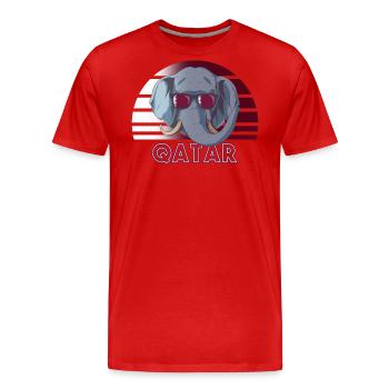 Qatar - Men's Premium Organic T-Shirt - red - Front - Damien (186cm)